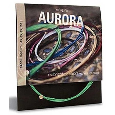 AURORA Aurora AURORNG45-125 Standard 45-125 Gauge Bass Guitar Strings; Orange AURORNG45-125